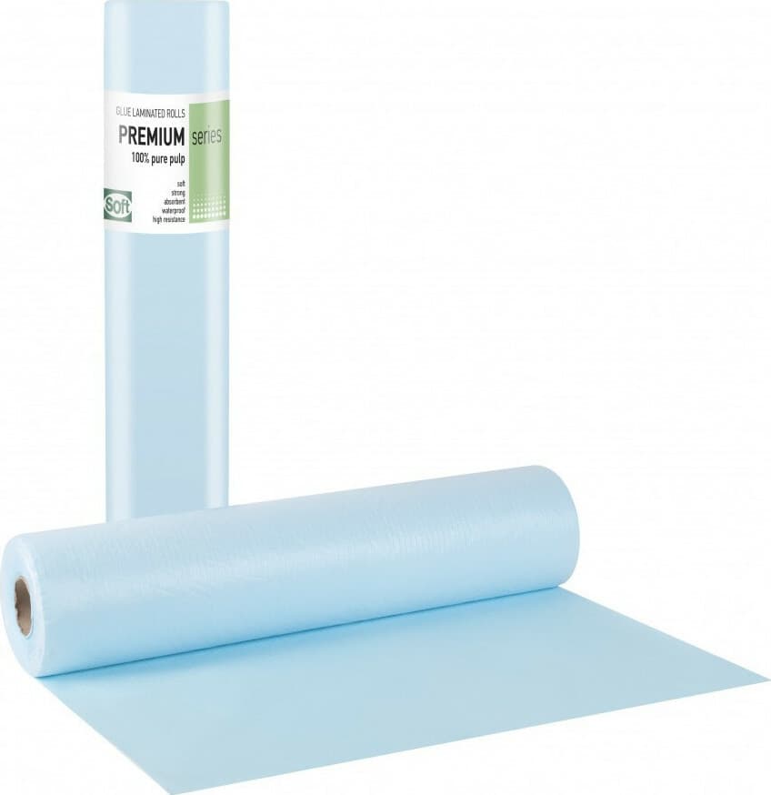 Πλαστικό+Χαρτί Κόλα Γαλάζιο 58εκ x 50μ (12 ρολλά) | Εξεταστικά Ρολά στο Paterakis Medical Group