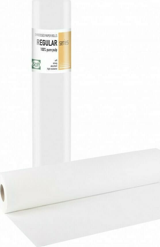 REGULAR NORMAL Εξεταστικό Ρολό Χάρτινο μονόφυλλο Γκοφρέ - 58cm x 50m (12 ρολλά) | Εξεταστικά Ρολά στο Paterakis Medical Group