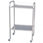 Τραπέζι Inox με 2 ράφια λαμαρίνα Inox | Τραπέζια Νοσηλείας στο Paterakis Medical Group