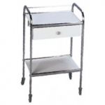 Τραπέζι χρώμιο με 2 ράφια μελαμίνη | Τραπέζια Νοσηλείας στο Paterakis Medical Group