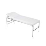 Κρεβάτι με σταθερά χρώμιο πόδια & ίσιο προσκέφαλο T2S1 ( Λευκό ) | Εξεταστικά Κρεβάτια στο Paterakis Medical Group