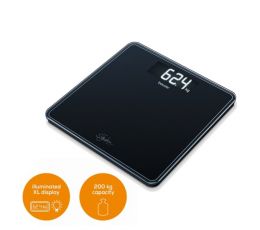 GS 400 Signature Line - Γυάλινη ζυγαριά μπάνιου (Μαύρη) | Ζυγαριές στο Paterakis Medical Group