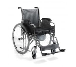 Αναπηρικό Αμαξίδιο Με Δοχείο WC AC-43 (Φουσκωτοί τροχοί) | Αναπηρικά Αμαξίδια Απλού Τύπου με μεγάλες πίσω ρόδες στο Paterakis Medical Group