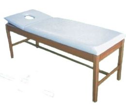 Κρεβάτι με ξύλινα πόδια οξιάς λουστραρισμένα T3J ( Λευκό ) | Εξεταστικά Κρεβάτια στο Paterakis Medical Group