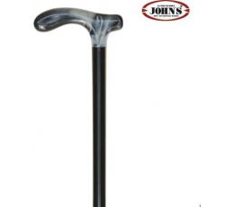 Johns Μπαστούνι Μεταλλικό με Λαβή Ταφ Ρυθμιζόμενο Μαύρο 15260 | Πατερίτσες - Μπαστούνια  στο Paterakis Medical Group