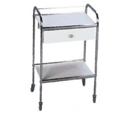 Τραπέζι χρώμιο με 2 ράφια μελαμίνη | Τραπέζια Νοσηλείας στο Paterakis Medical Group