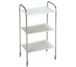 Τραπέζι χρώμιο με 3 ράφια λαμαρίνα | Τραπέζια Νοσηλείας στο Paterakis Medical Group