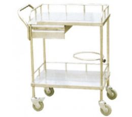 Τραπέζι Inox νοσηλείας με δύο ράφια | Τραπέζια Νοσηλείας στο Paterakis Medical Group