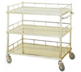 Τραπέζι Inox με τρία ράφια | Τραπέζια Νοσηλείας στο Paterakis Medical Group