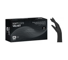 Γάντια Βινυλίου Soft Care Velvet χωρίς πούδρα-Μαύρο 100τμχ | Εξεταστικά Γάντια στο Paterakis Medical Group