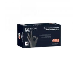Γάντια νιτριλίου Soft Care Fine - Μαύρο 1000 τεμ | Εξεταστικά Γάντια στο Paterakis Medical Group