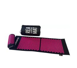 Rea Acupressure Set πιέσεων: Στρώμα 128x42cm & Μαξιλάρι 37x15x10cm - Μαύρο/Ροζ | Είδη Φυσικοθεραπείας και Αποκατάστασης στο Paterakis Medical Group