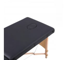 Ξύλινο πτυσσόμενο κρεβάτι μασάζ 2 τμημάτων χωρίς αξεσουάρ – μαύρο (πλάτος 60cm) | Εξεταστικά Κρεβάτια στο Paterakis Medical Group