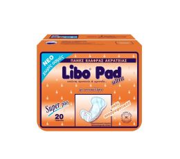 LIBO PAD ULTRA SUPER PLUS UNISEX ΣΕΡΒΙΕΤΕΣ ΑΚΡΑΤΕΙΑΣ 10 πακ.χ 20τεμ. | Γυναικεία ακράτεια στο Paterakis Medical Group