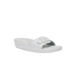Scholl New Massage Ανατομικό Σανδάλι White | Ορθοπεδικά Υποδήματα - Σαμπώ στο Paterakis Medical Group