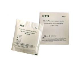 Γάζες αποστειρωμένες 36x40cm REX 10τεμ | Γάζες στο Paterakis Medical Group