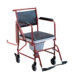 Αναπηρικό αμαξίδιο Τουαλέτας – Μπάνιου AC-32 Κόκκινο | Αναπηρικά Αμαξίδια Απλού Τύπου με WC στο Paterakis Medical Group