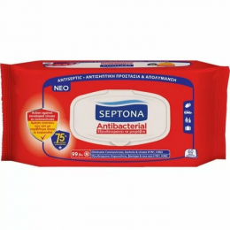 Μαντηλάκια χεριών αντιβακτηριακά Septona (60 τμχ) | Σειρά περιποίησης (Κρέμες - Καλλυντικά) στο Paterakis Medical Group
