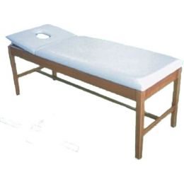 Κρεβάτι με ξύλινα πόδια οξιάς λουστραρισμένα T3J ( Λευκό ) | Εξεταστικά Κρεβάτια στο Paterakis Medical Group