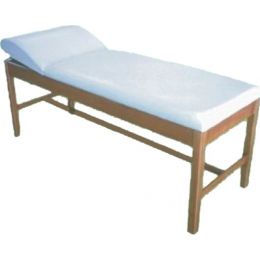 Κρεβάτι με ξύλινα πόδια οξιάς λουστραρισμένα T1J ( Λευκό ) | Εξεταστικά Κρεβάτια στο Paterakis Medical Group