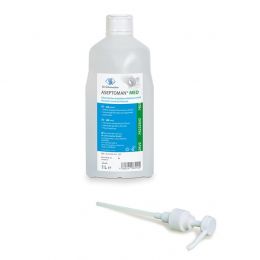 Υγρό απολυμαντικό Aseptoman Med - 1000 ml με αντλία (72% αιθ.) | Αντισηψία Χεριών & Σώματος στο Paterakis Medical Group